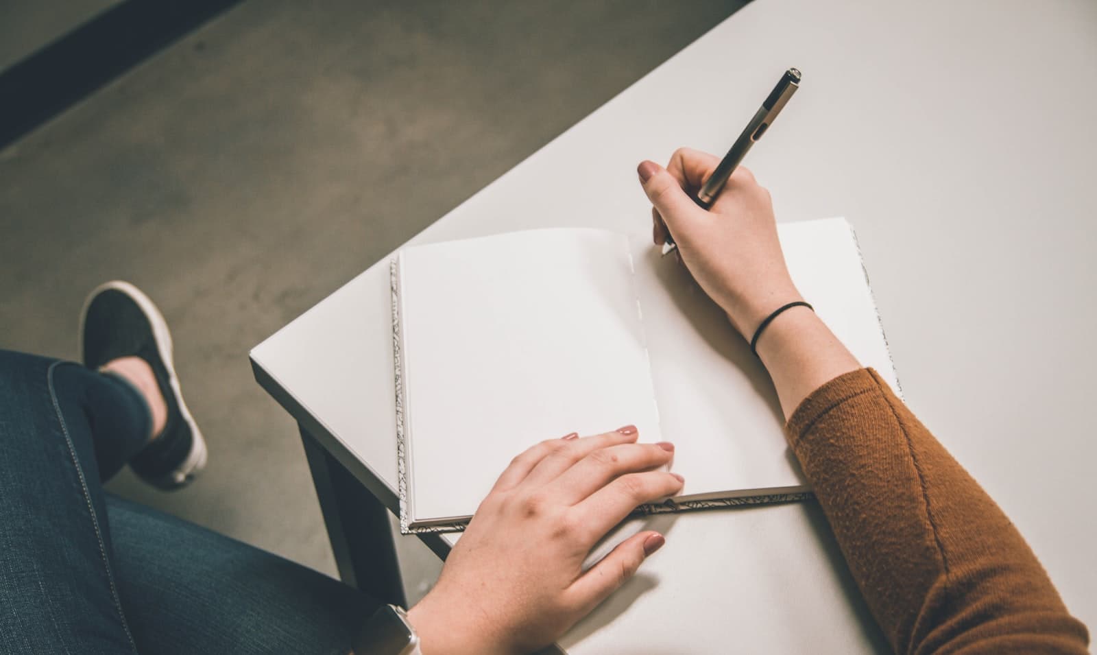 Writer working on comic script